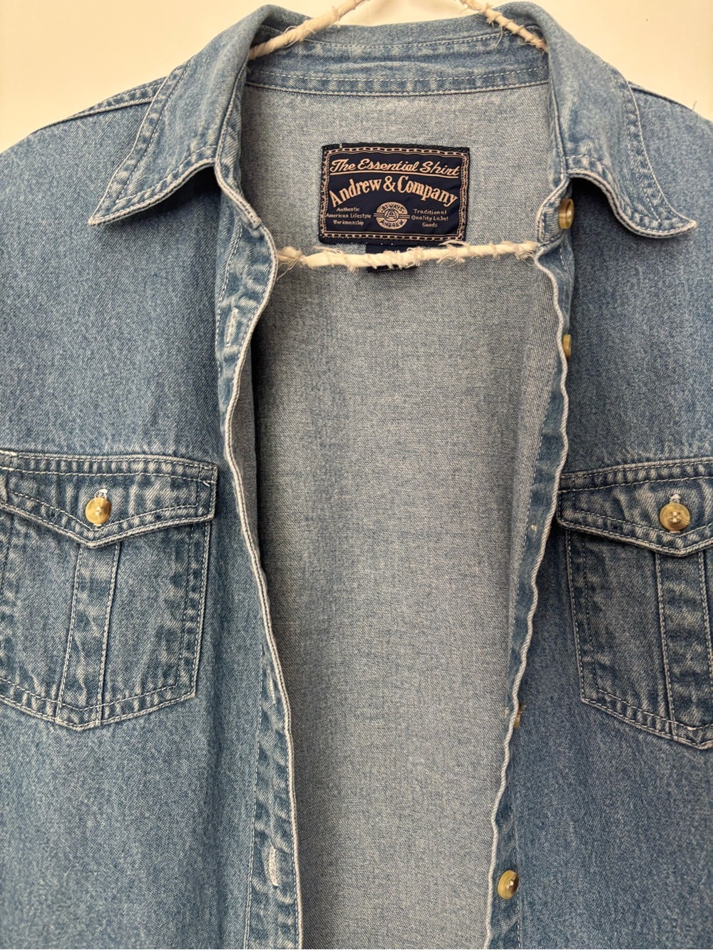 Andrew & Co Light Blue Denim Shirt Jacket - Picture 2 of 6